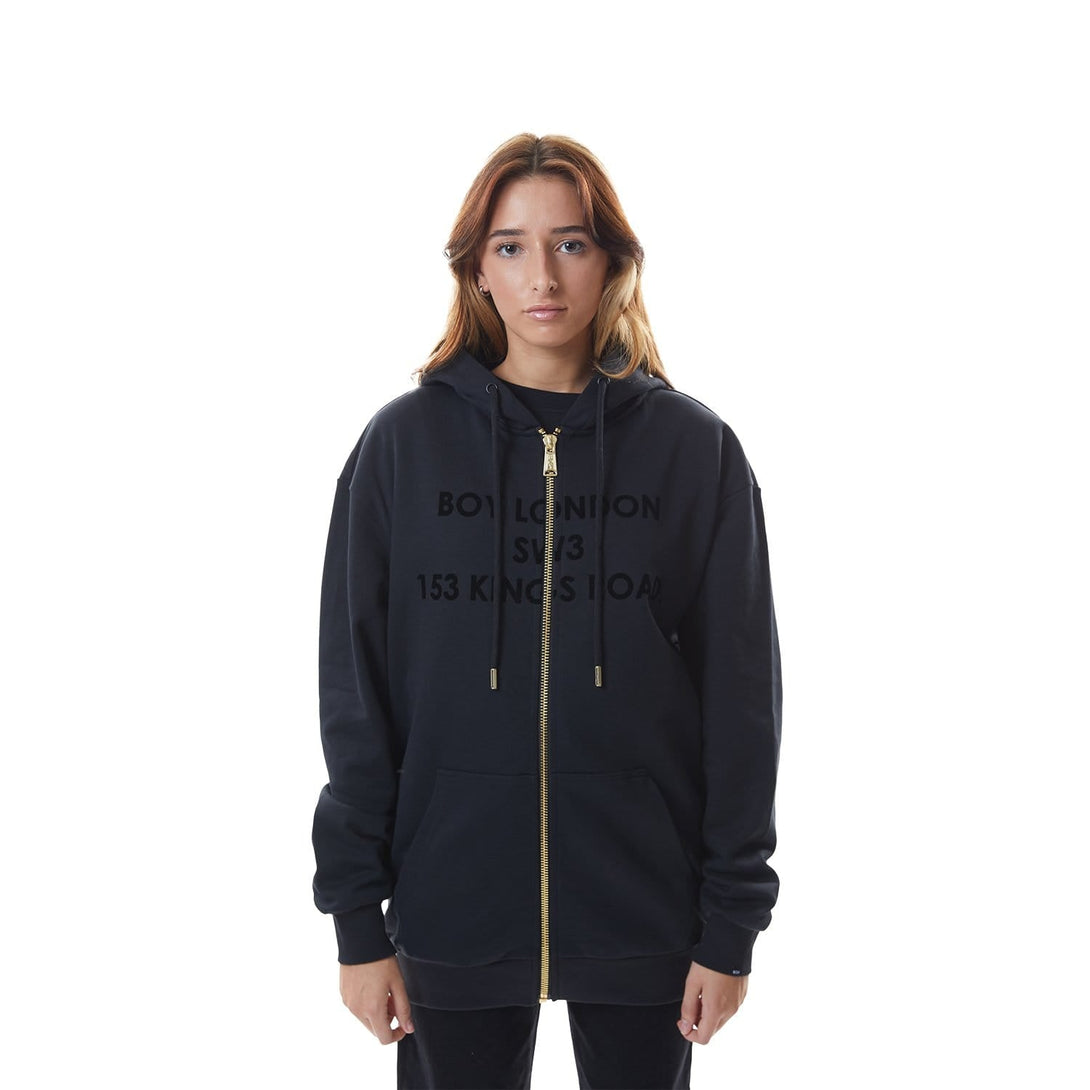 BOY SW3 ZIP HOODIE - BLACK