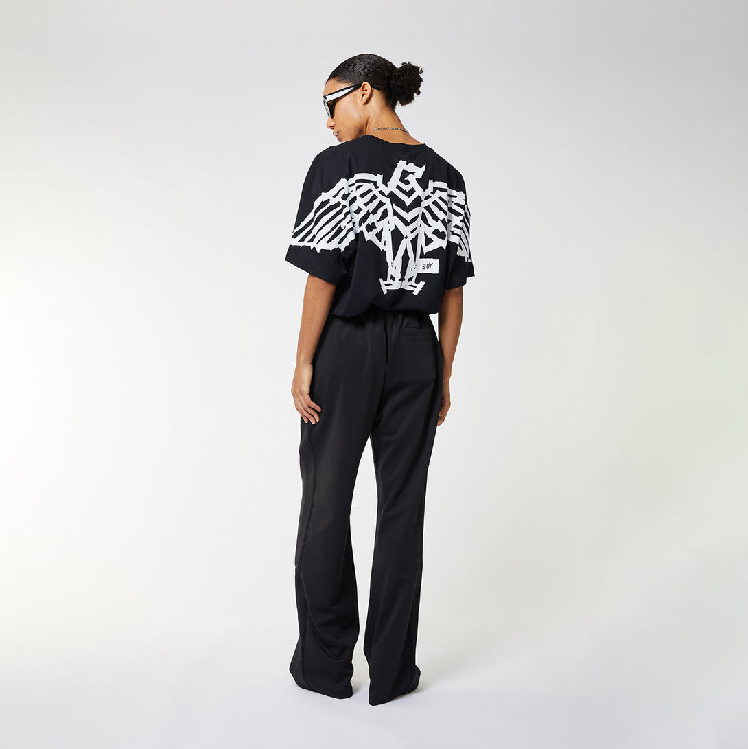 BOY TAPE EAGLE BACKPRINT T-SHIRT WOMENS - BLACK/WHITE