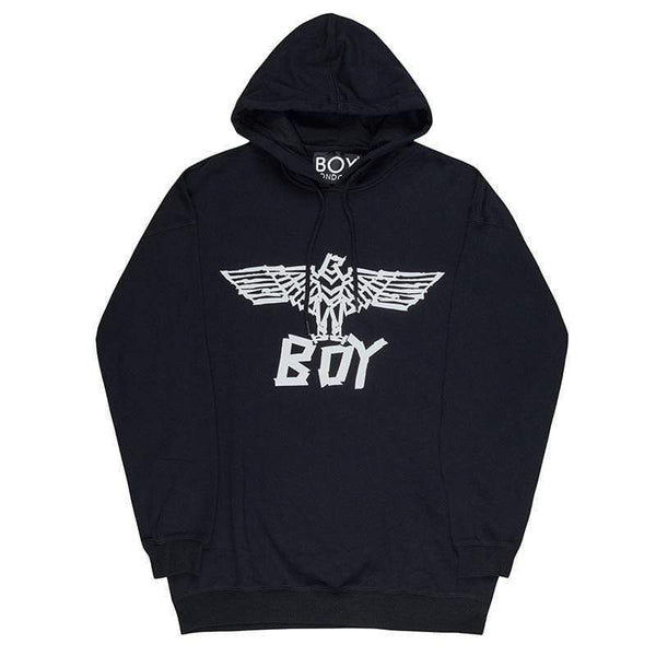 BOY TAPE EAGLE HOODIE WOMENS - BLACK