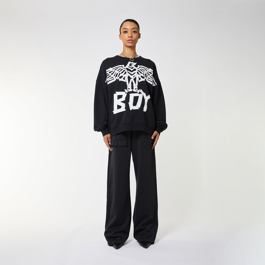 BOY TAPE EAGLE SWEATSHIRT WOMENS - BLACK