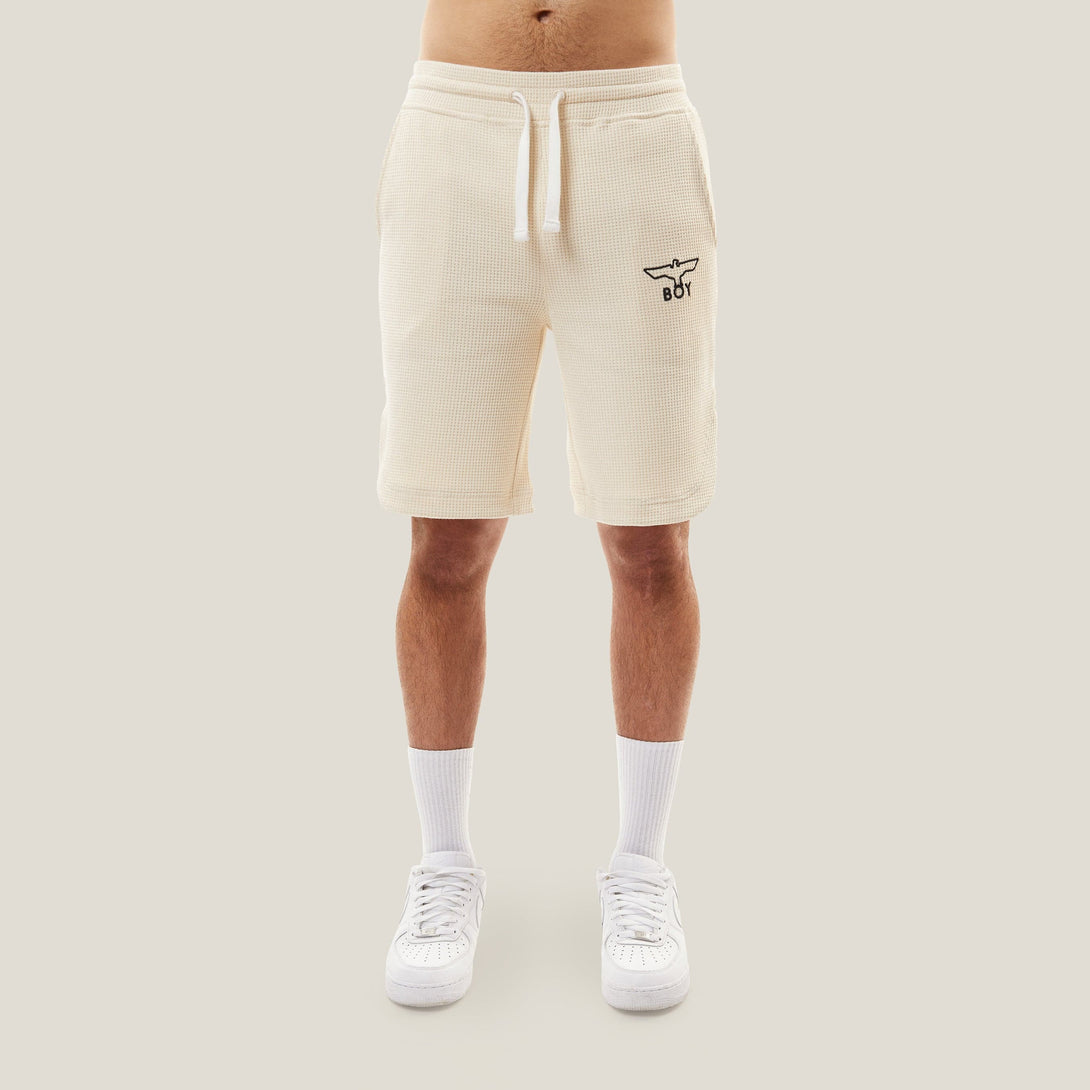 BOY WAFFLE SHORTS - OFF WHITE