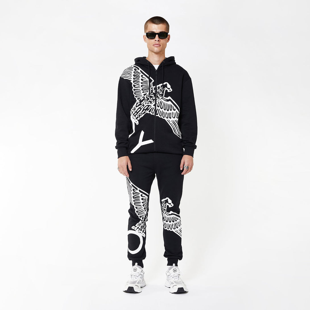 BOY WINGSPAN JOGGERS - BLACK/WHITE