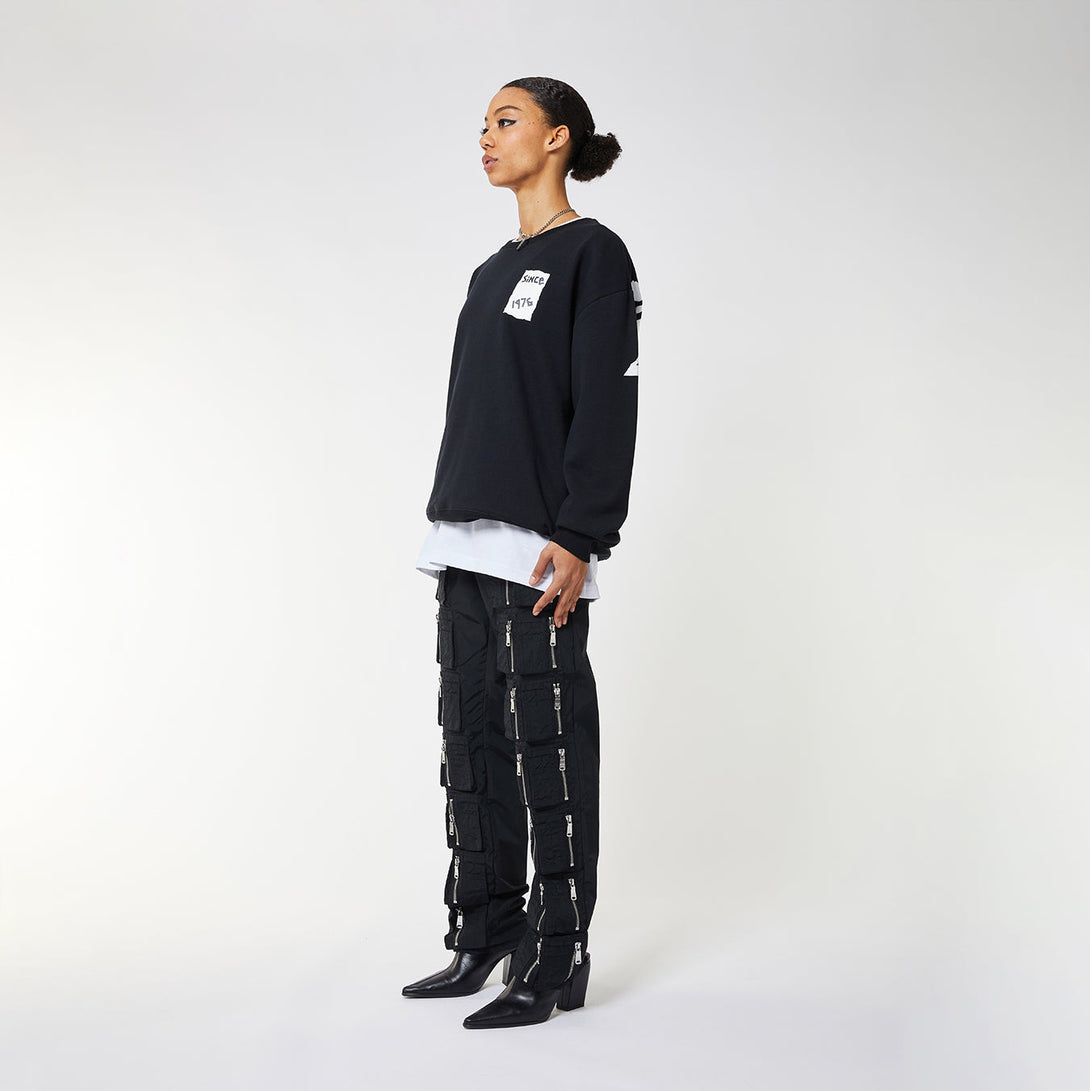 BOY WINGSPAN SWEATSHIRT WOMENS - BLACK/WHITE