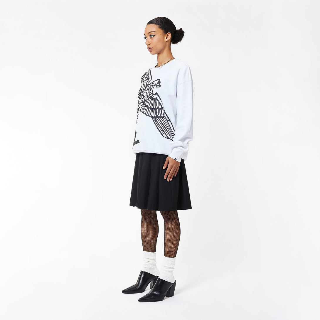 BOY WINGSPAN SWEATSHIRT WOMENS - WHITE/BLACK