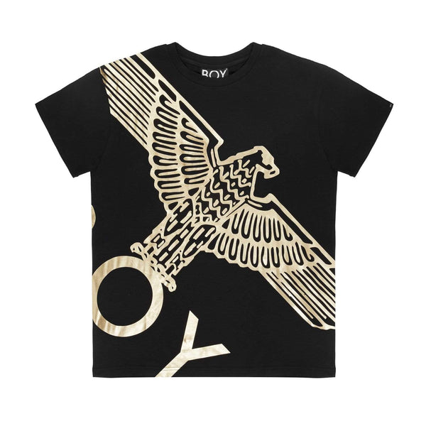 BOY WINGSPAN T-SHIRT - BLACK/GOLD