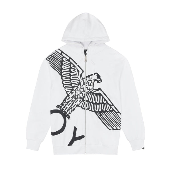 BOY WINGSPAN ZIP HOODIE WOMENS - WHITE/BLACK