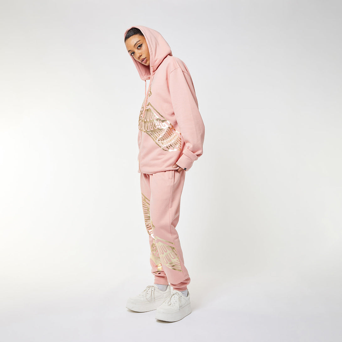 BOY WINGSPAN ZIP HOODIE WOMENS - PINK/GOLD