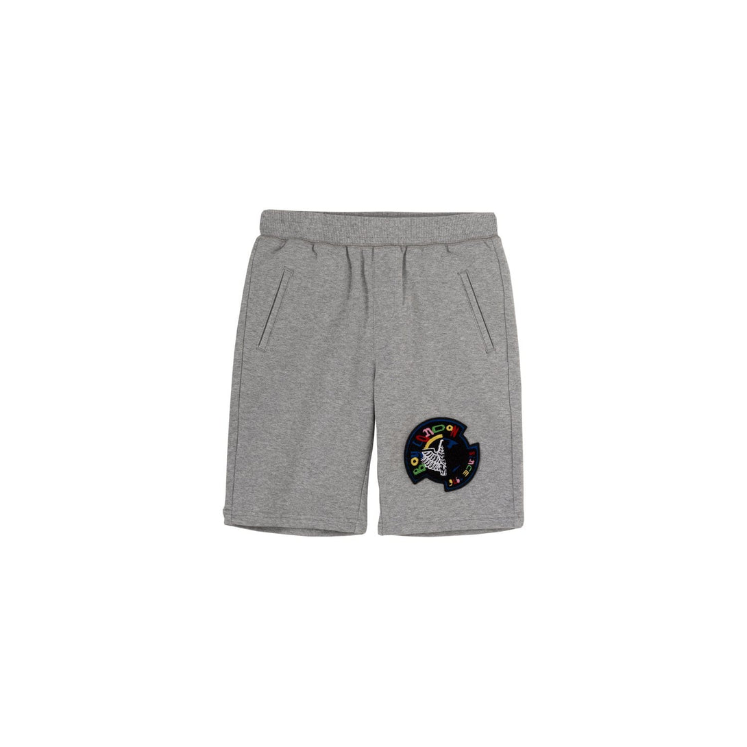 BOYS KIDS BADGE SHORTS - GREY