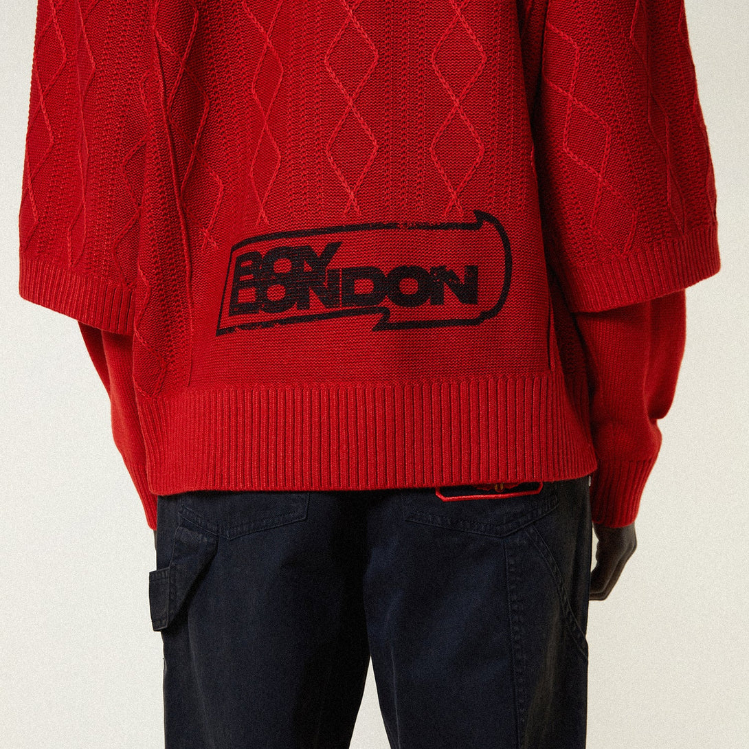 CHEEKY DEVIL DOUBLE SLEEVE JUMPER-KNITWEAR-BOY London