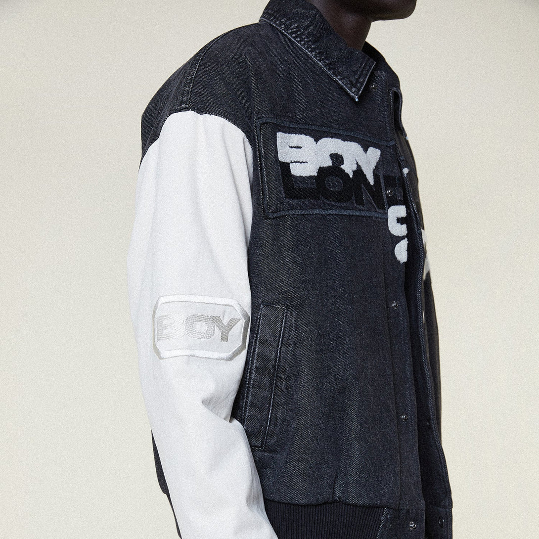 DENIM MOTO VARSITY-JACKETS-BOY London