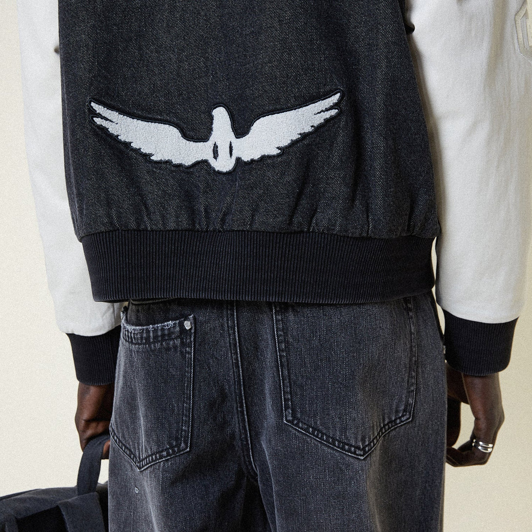 DENIM MOTO VARSITY-JACKETS-BOY London