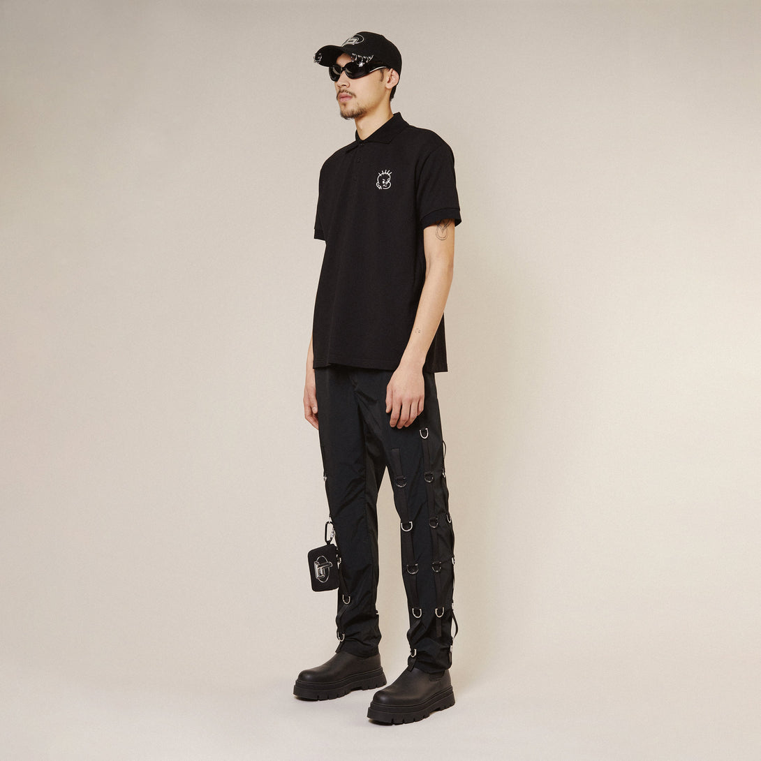 DOODLE BOY CLASSIC POLO T-SHIRT - BLACK