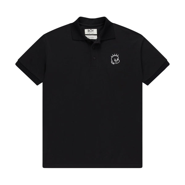 DOODLE BOY CLASSIC POLO T-SHIRT - BLACK