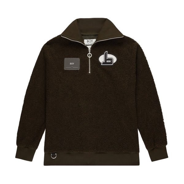 FUTURE BOY BORG ZIP UP SWEATSHIRT - KHAKI