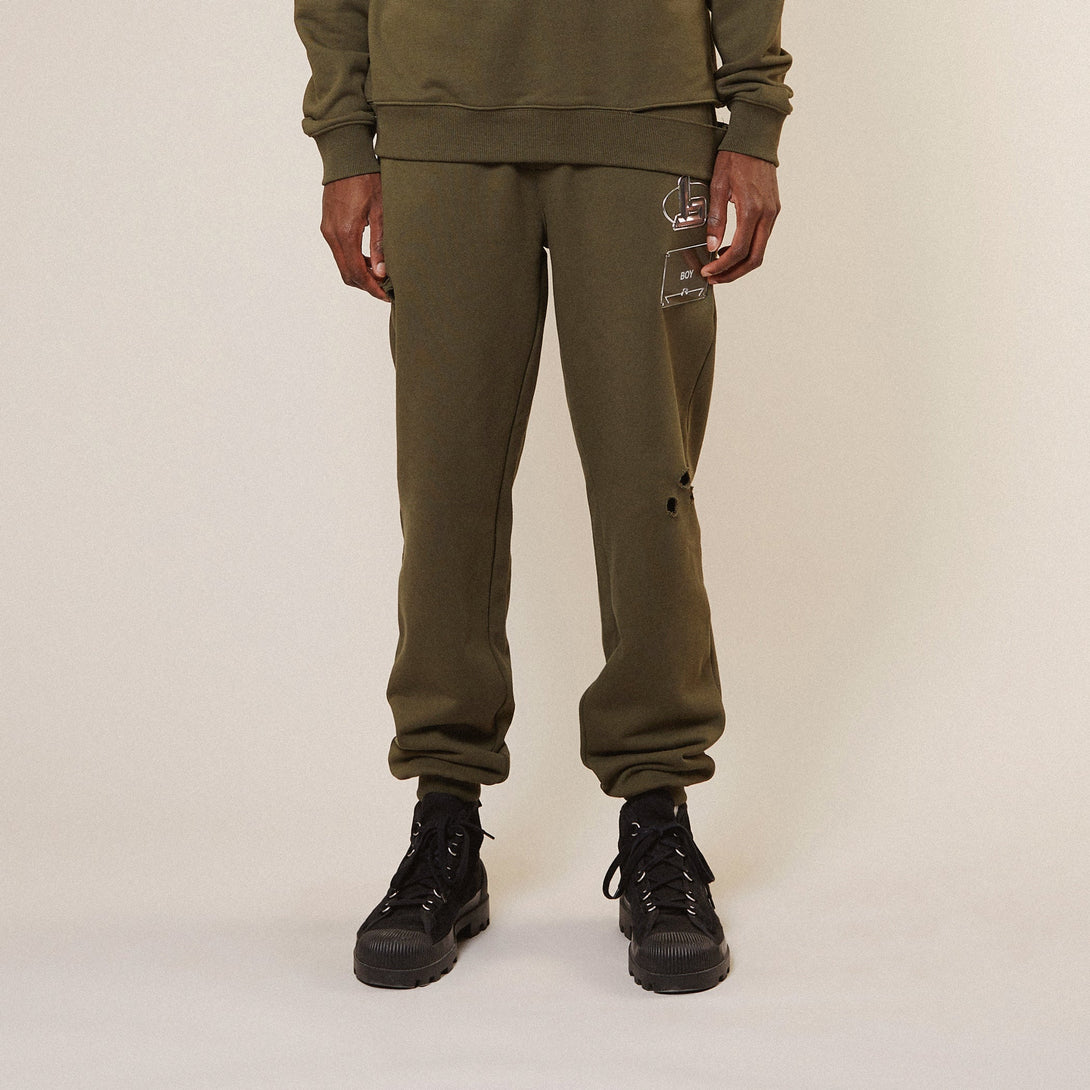 FUTURE BOY DESTROYED JOGGERS - KHAKI