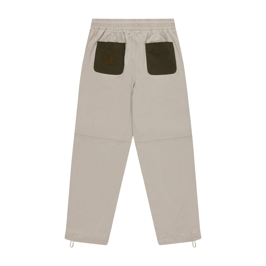 FUTURE BOY OVERSIZED NYLON JOGGERS - KHAKI/SAND