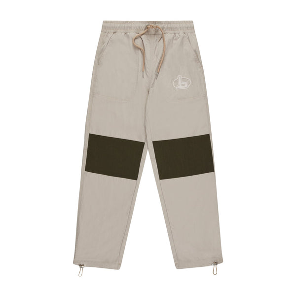 FUTURE BOY OVERSIZED NYLON JOGGERS - KHAKI/SAND