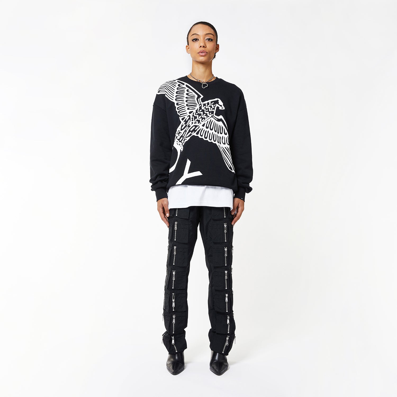 BOY WINGSPAN SWEATSHIRT - BLACK/WHITE