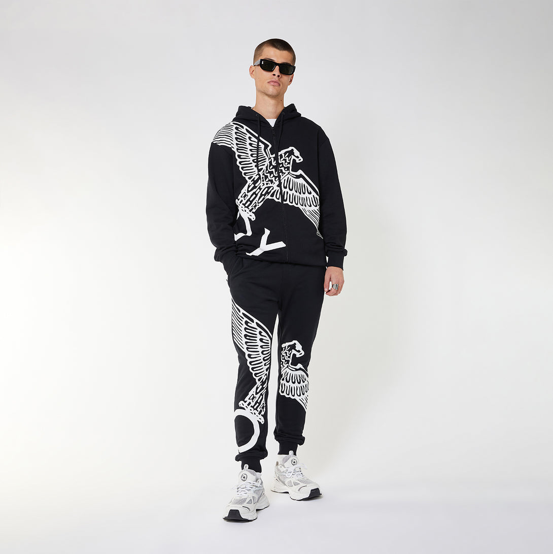 BOY WINGSPAN JOGGERS - BLACK/WHITE