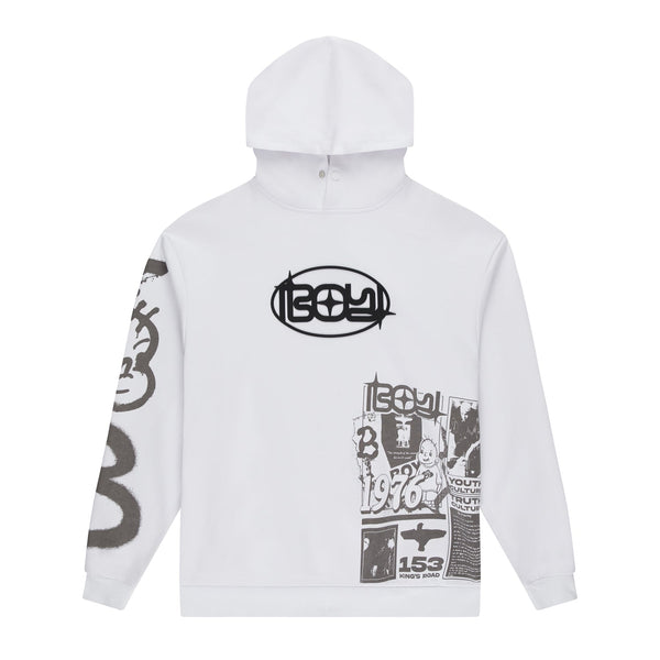 KINGS ROAD GRAFFITI HOODIE - WHITE