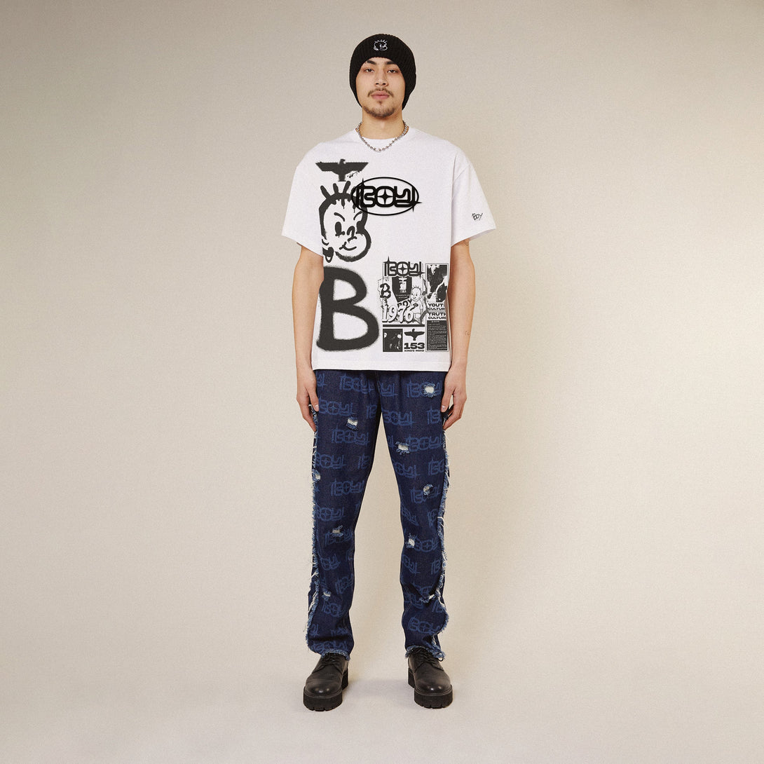 KINGS ROAD GRAFFITI T-SHIRT - WHITE