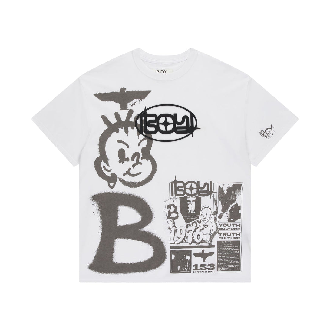 KINGS ROAD GRAFFITI T-SHIRT - WHITE