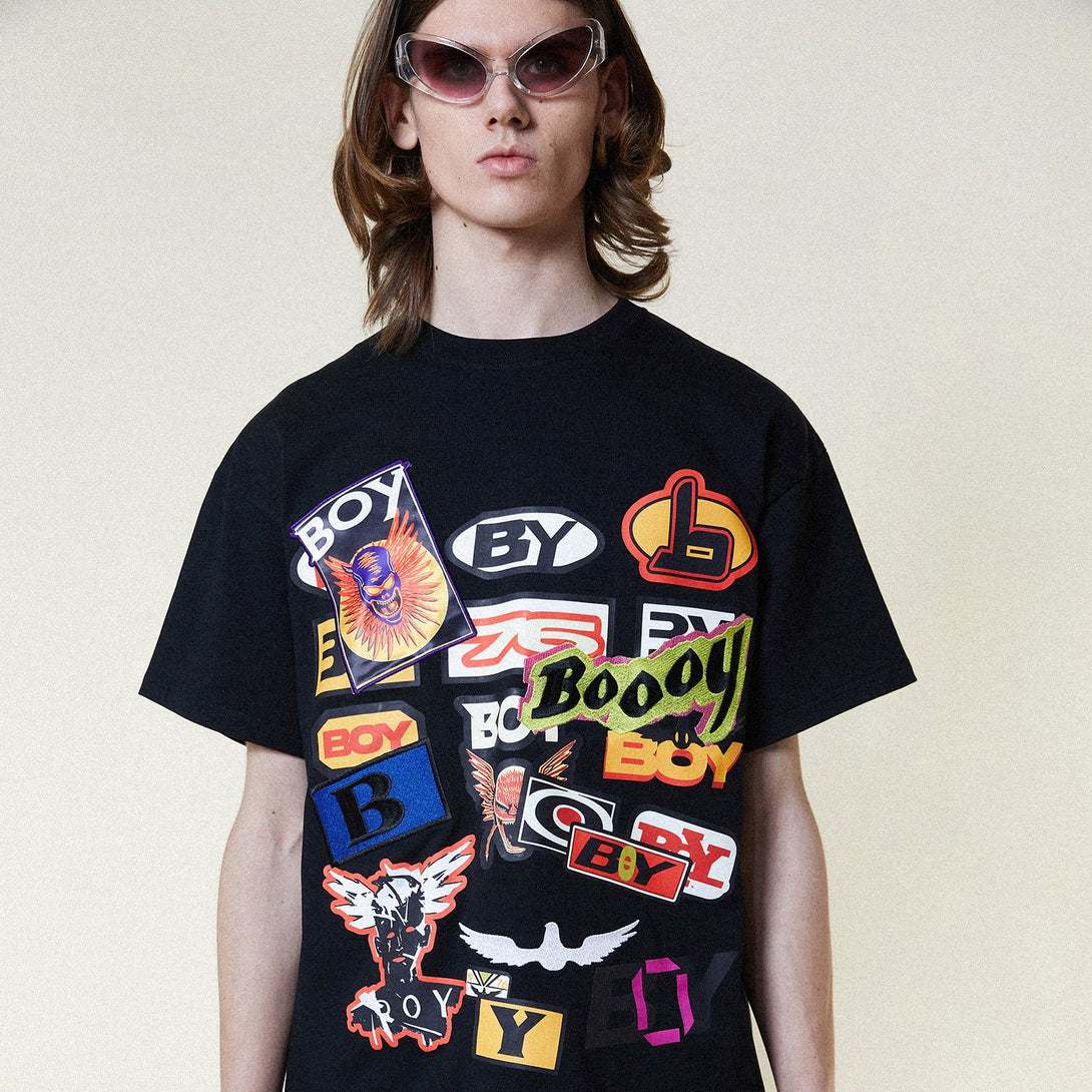 MOTO STICKER BOMB T-SHIRT-T-SHIRT-BOY London