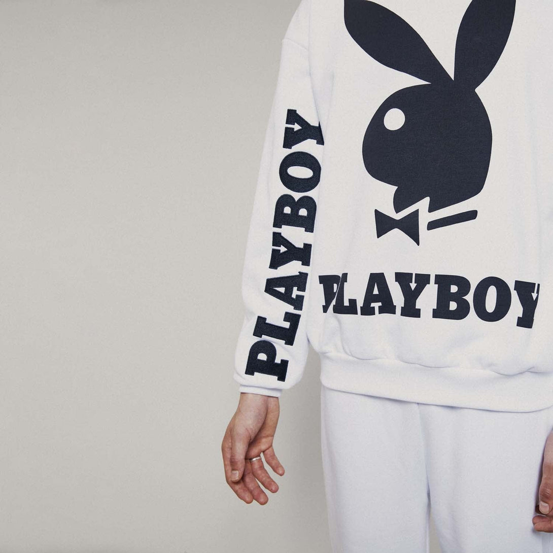 PLAYBOY X BOY BOLD BUNNY HOODIE - WHITE