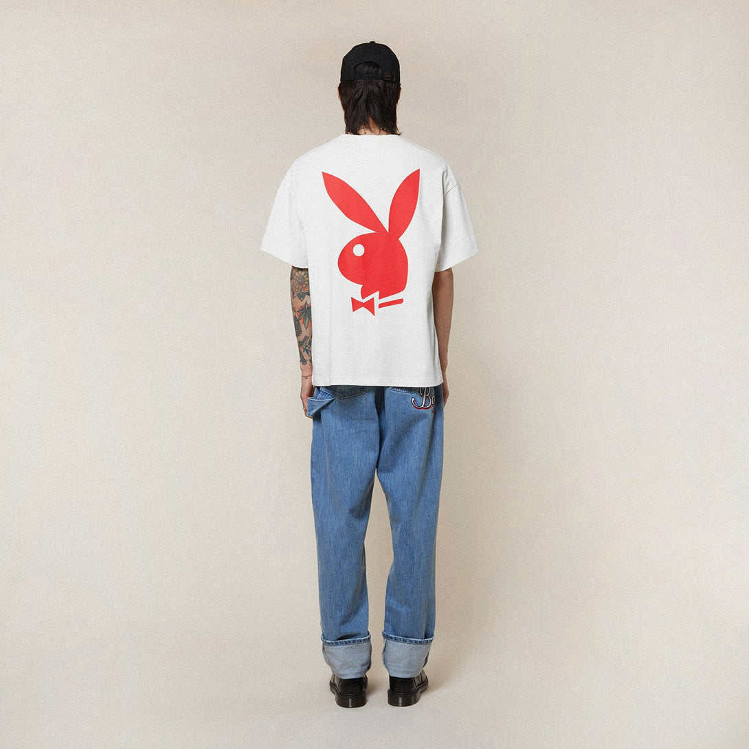 PLAYBOY X BOY LIGHT IT UP T-SHIRT - OFF WHITE