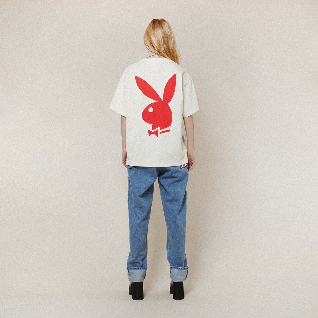 PLAYBOY X BOY LIGHT IT UP T-SHIRT - OFF WHITE