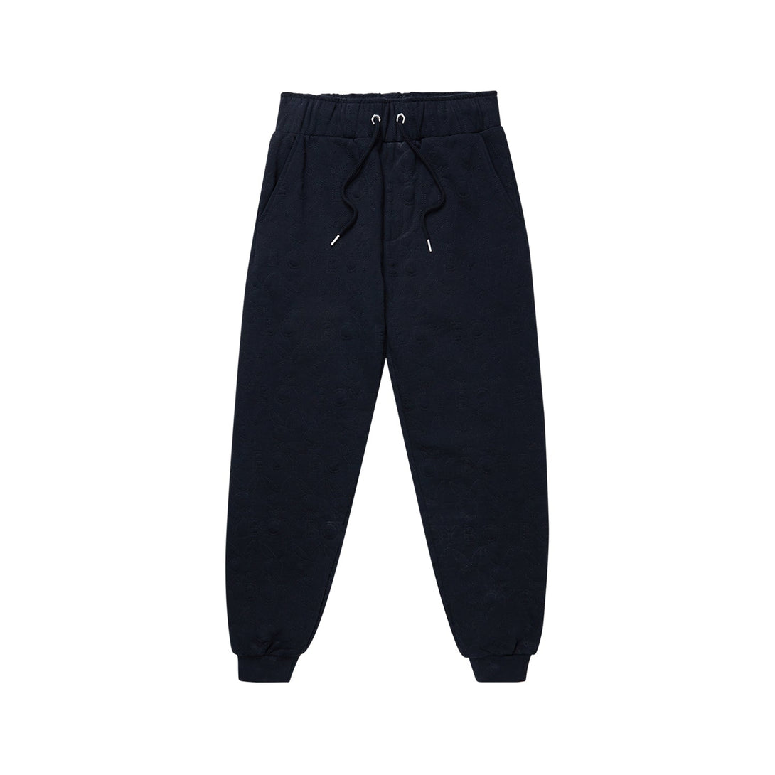 PLAYBOY X BOY QUILTED JOGGERS - BLACK