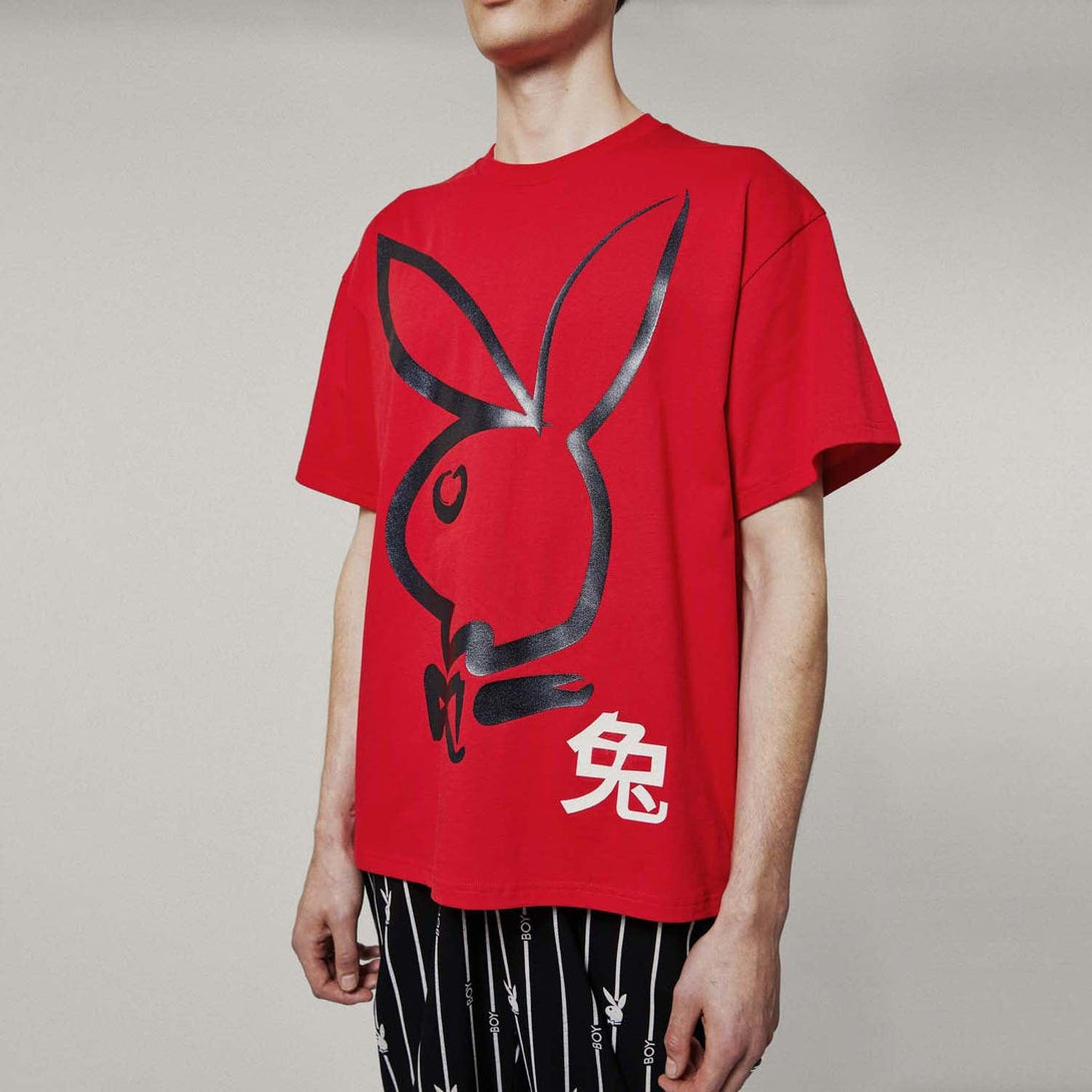 PLAYBOY X BOY YEAR OF THE RABBIT T-SHIRT - RED