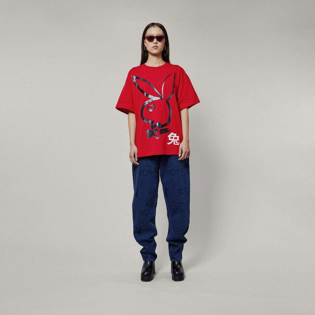 PLAYBOY X BOY YEAR OF THE RABBIT T-SHIRT - RED