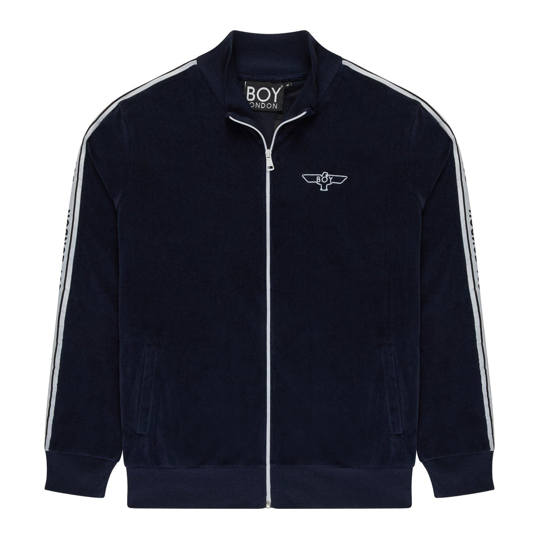 SWERVE TRACKSUIT TOP - NAVY (VELOUR)