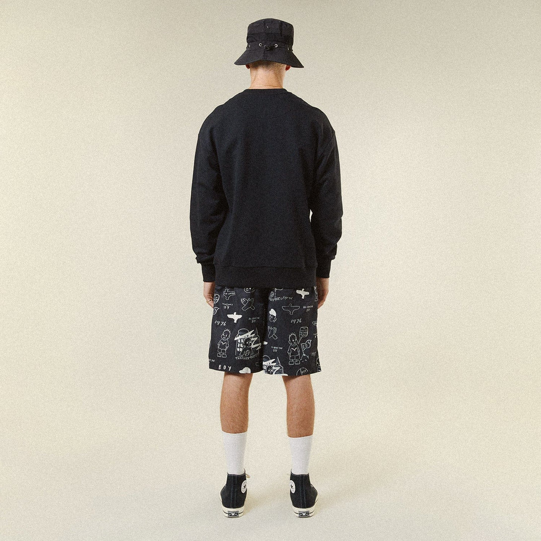 THE BOY NYLON SHORTS - BLACK