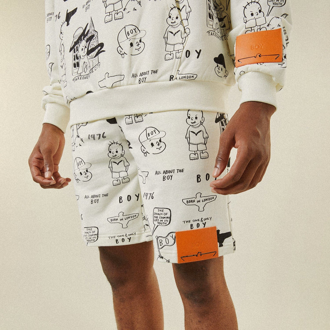 THE BOY REPEATING SHORTS - OFF WHITE