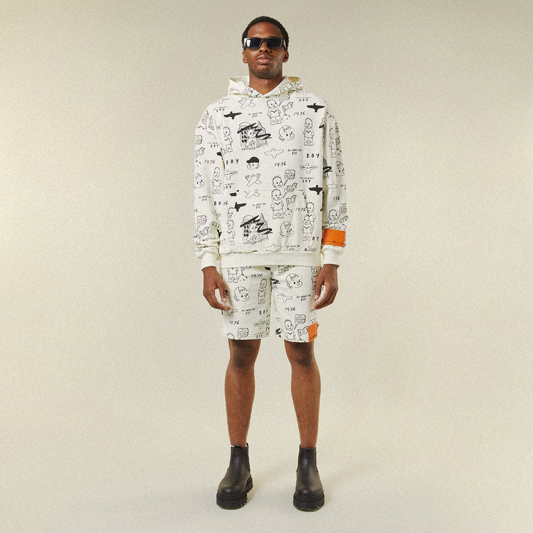 THE BOY REPEATING SHORTS - OFF WHITE