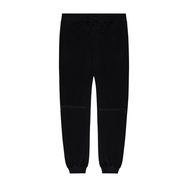 ZIPPED UP JOGGERS - BLACK