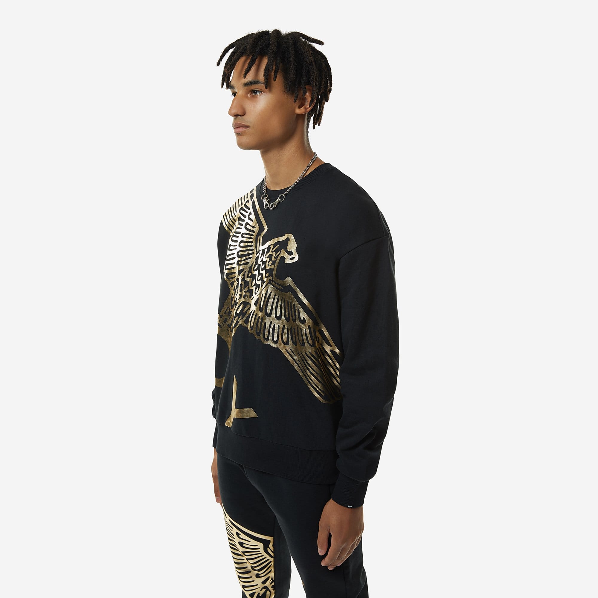 BOY WINGSPAN SWEATSHIRT - BLACK/GOLD