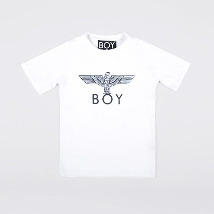 BOY EAGLE KIDS T-SHIRT - WHITE / BLACK