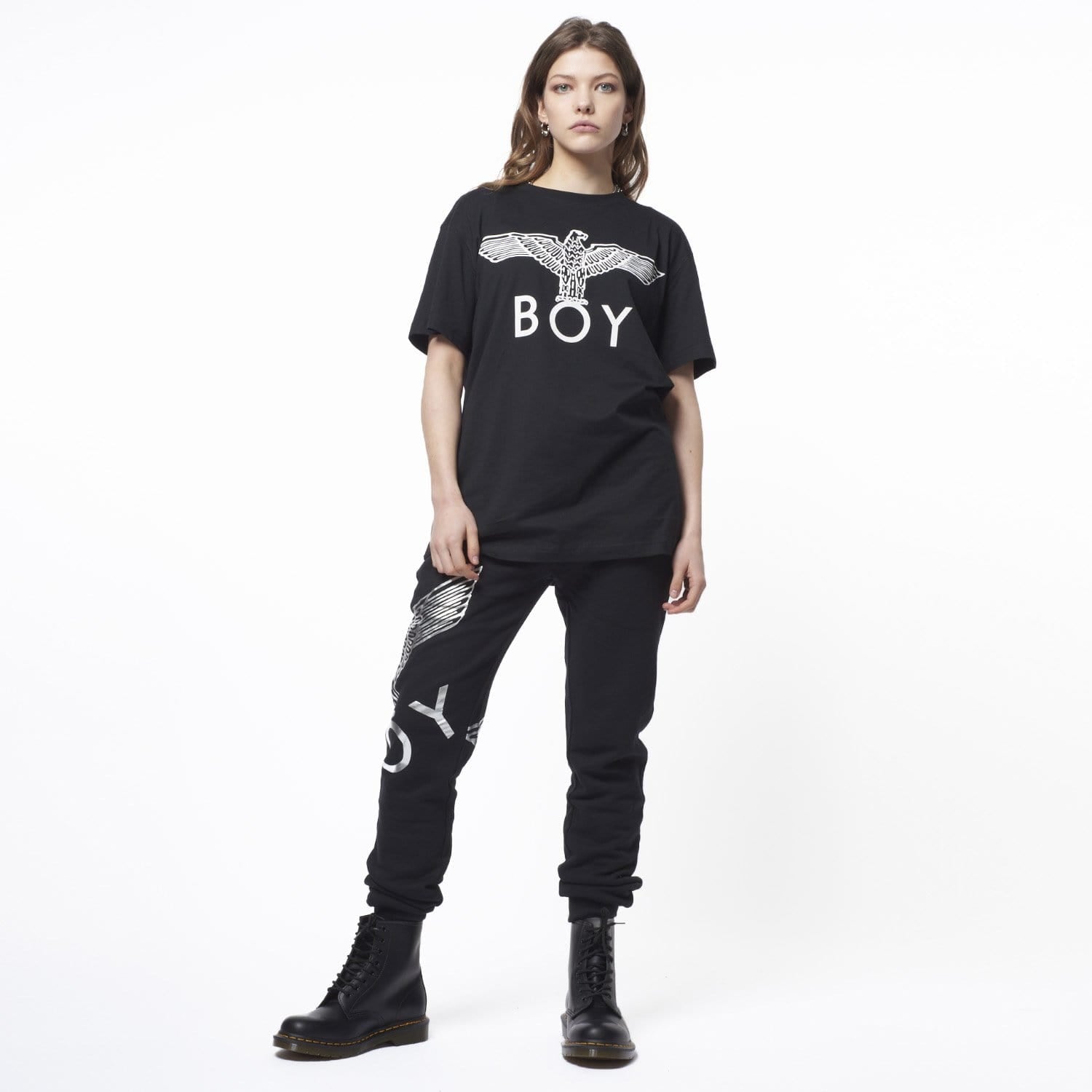 BOY EAGLE T-SHIRT - BLACK/WHITE