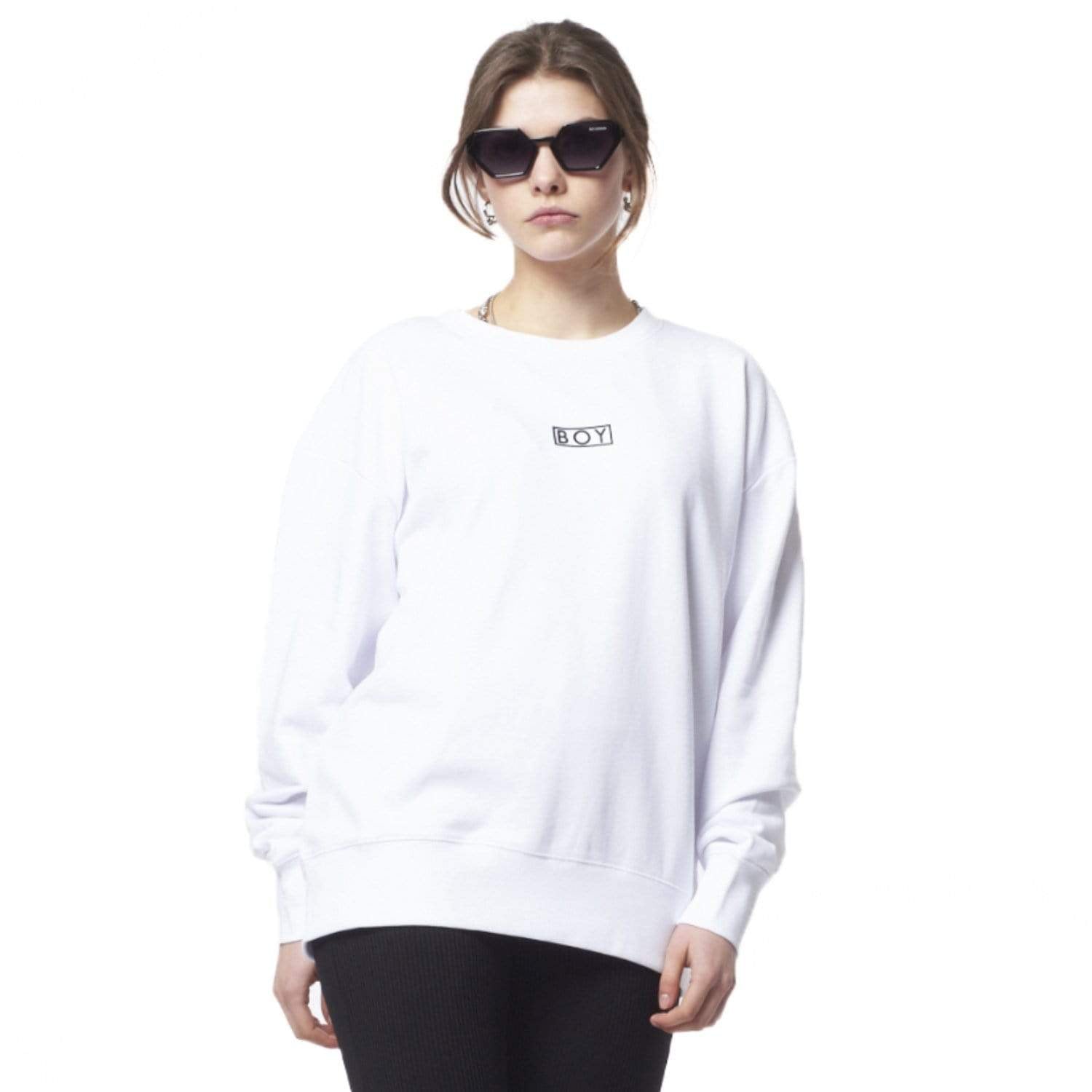 BOY EAGLE FLOCK SWEATSHIRT - WHITE