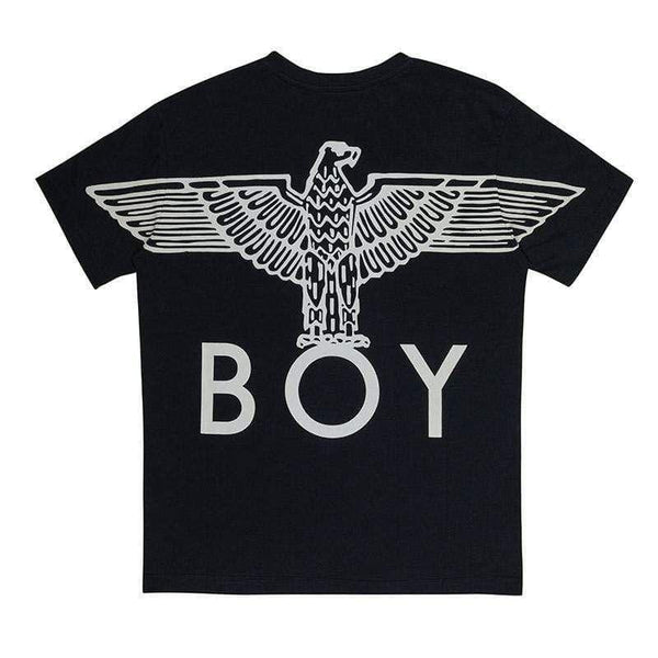 BOY EAGLE BACKPRINT T-SHIRT - BLACK/WHITE