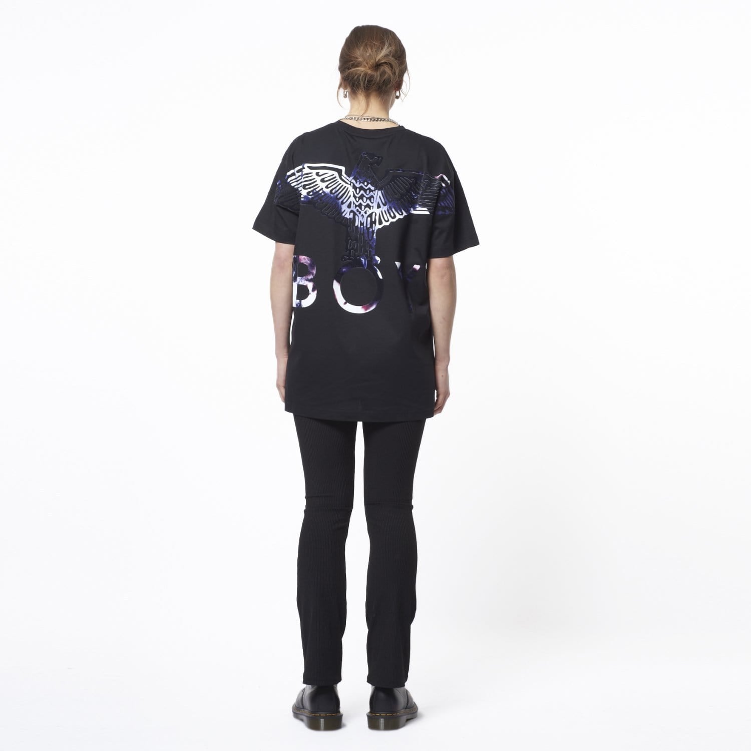 BOY EAGLE FLOCK T-SHIRT - BLACK