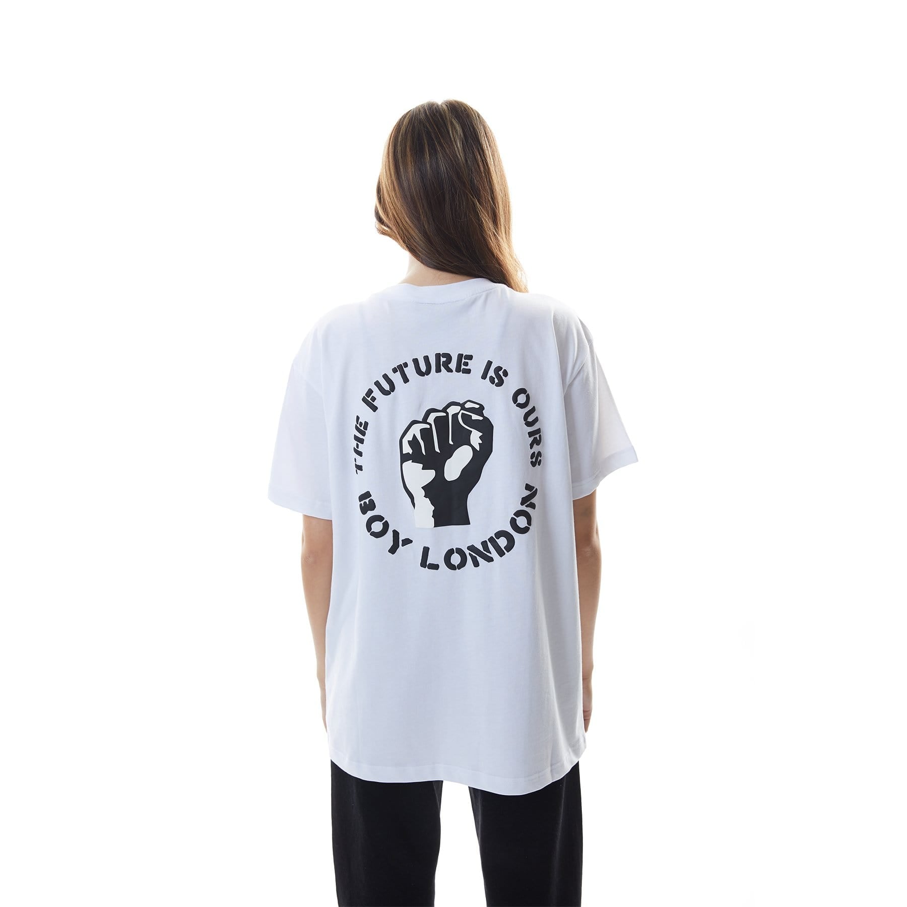 BOY Future Tee in White | Unisex Graphic T-Shirts | BOY London